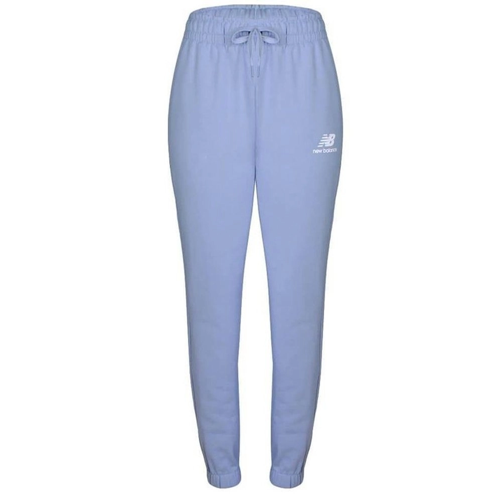 Calca New Balance Essentials Basic - feminino - azul claro e branco