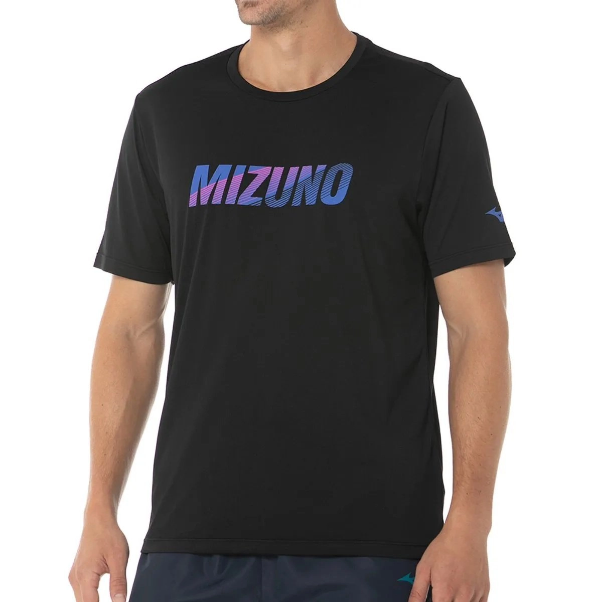 Camiseta Mizuno T Shirt - masculino - preto e colorido