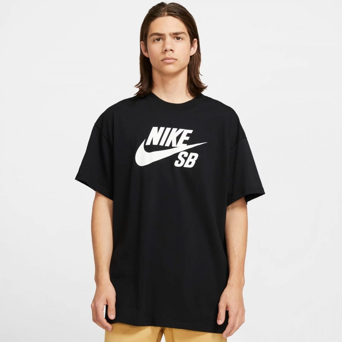Camiseta Nike Sb Logo Skate - masculino - preto e branco