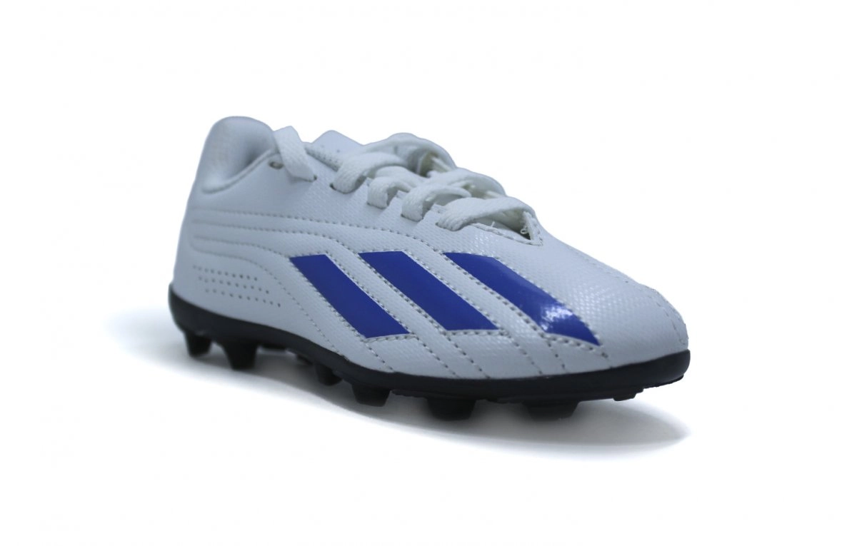 Chuteira campo Adidas Deportivo Ii infantil - unissex - branco e azul