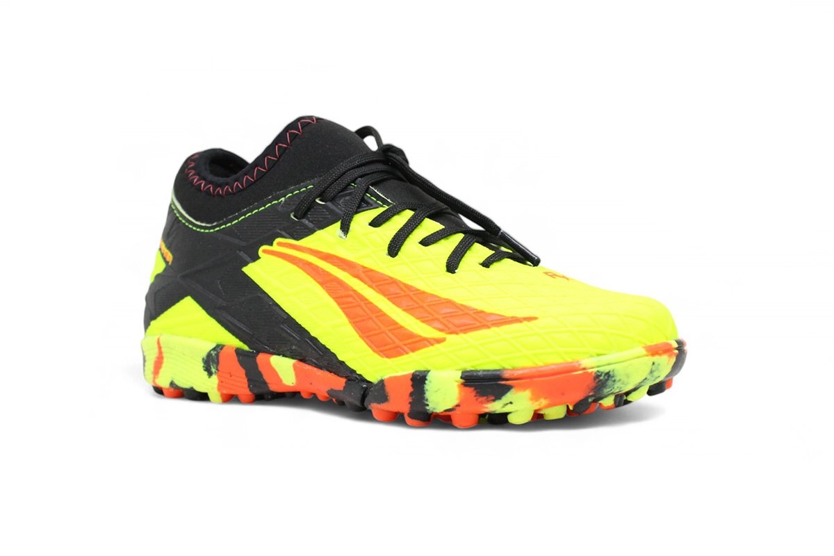 Chuteira futsal Penalty Rx Locker infantil - unissex - amarelo e laranja