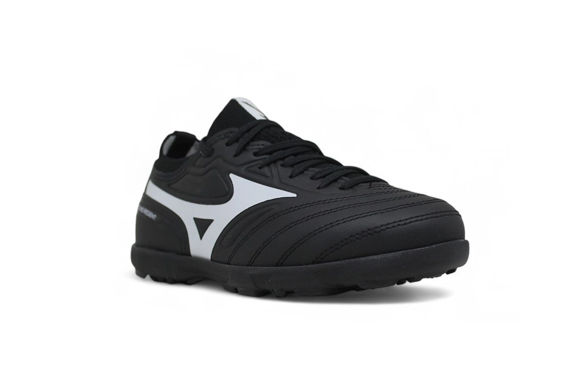 Chuteira society Mizuno Regent Jr infantil - unissex - preto e branco