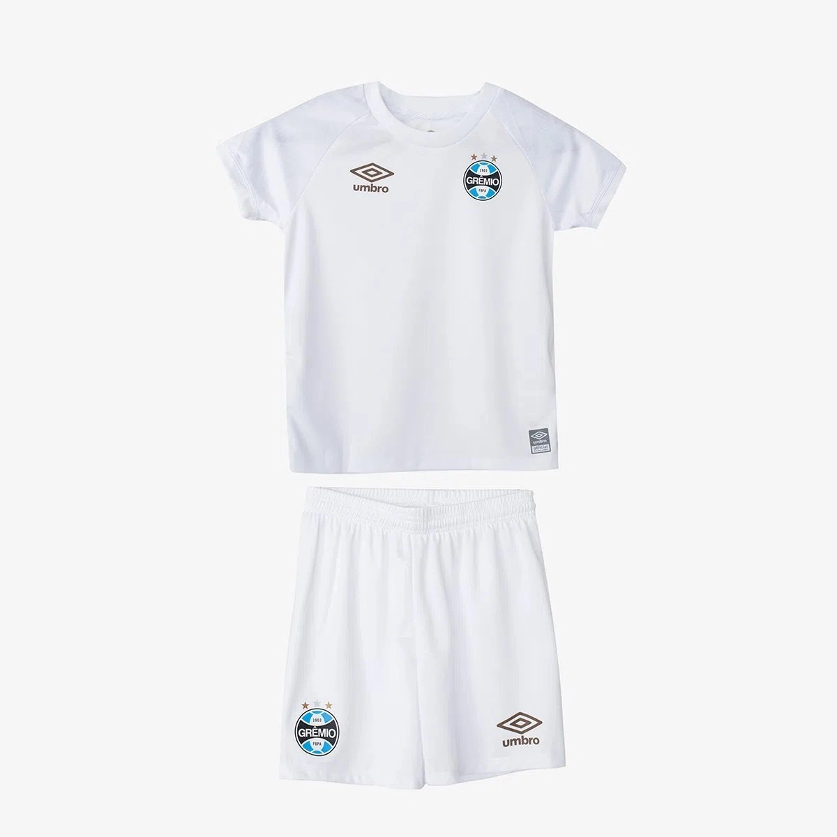Kit Umbro Gremio Oficial 2 2023 infantil - masculino - branco e azul
