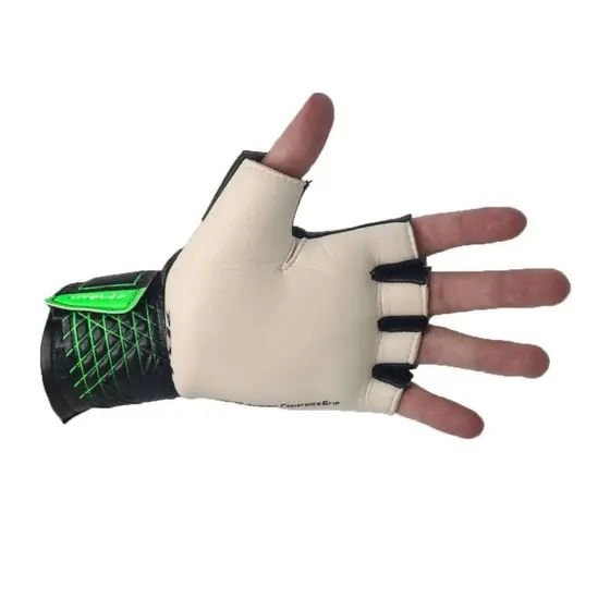 Luva goleiro Poker Training Focus infantil - unissex - preto e verde