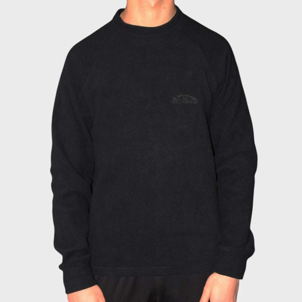 Moletom Bull Terrier Raglan Apl Fleece - masculino - preto
