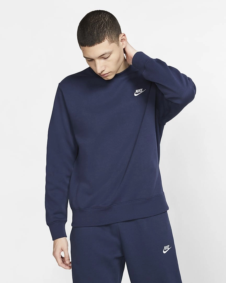 Moletom Nike Sportswear Club Fleece - masculino - azul marinho