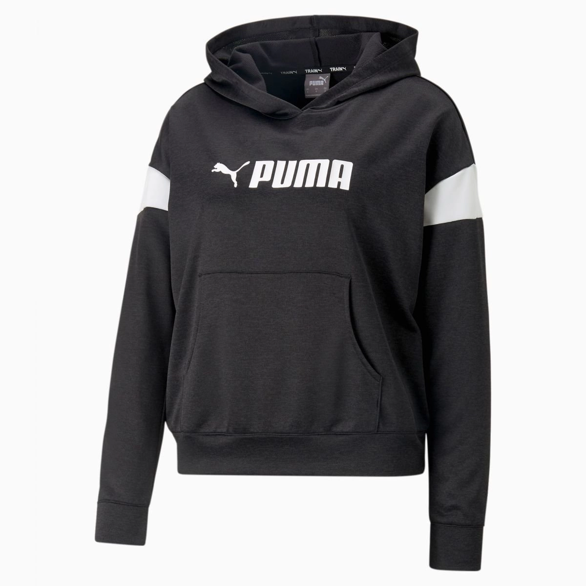 Moletom Puma Fit Tech Knit - feminino - preto e branco