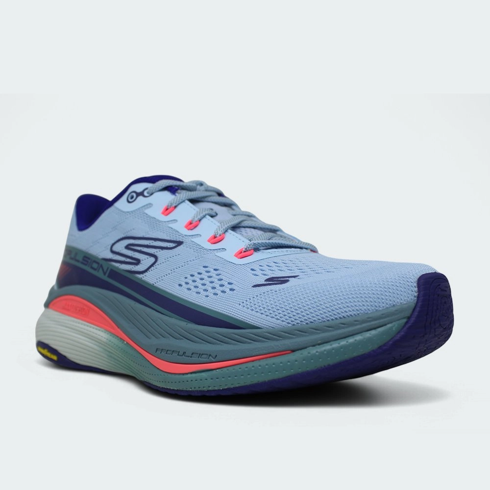 Tenis Skechers Max Cushioning Suspension - feminino - cinza e rosa 