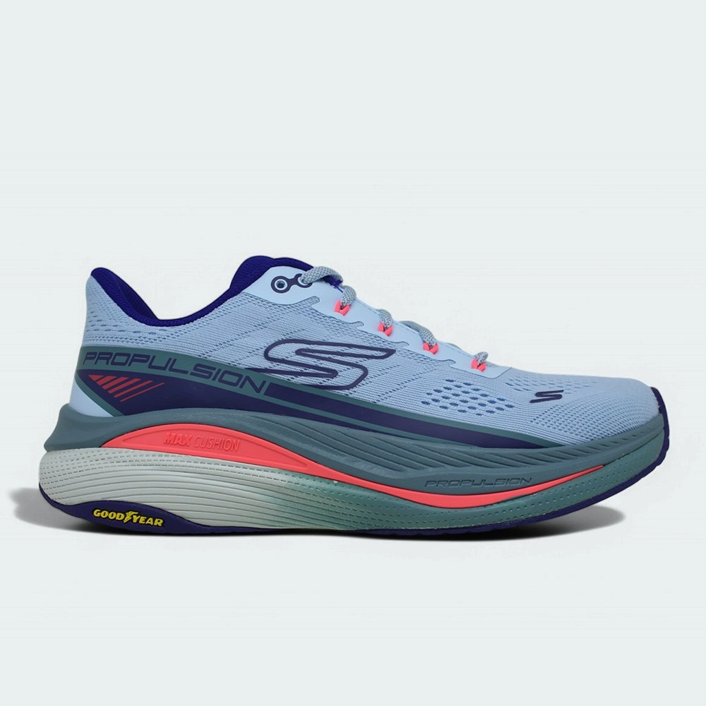 Tenis Skechers Max Cushioning Suspension - feminino - cinza e rosa 