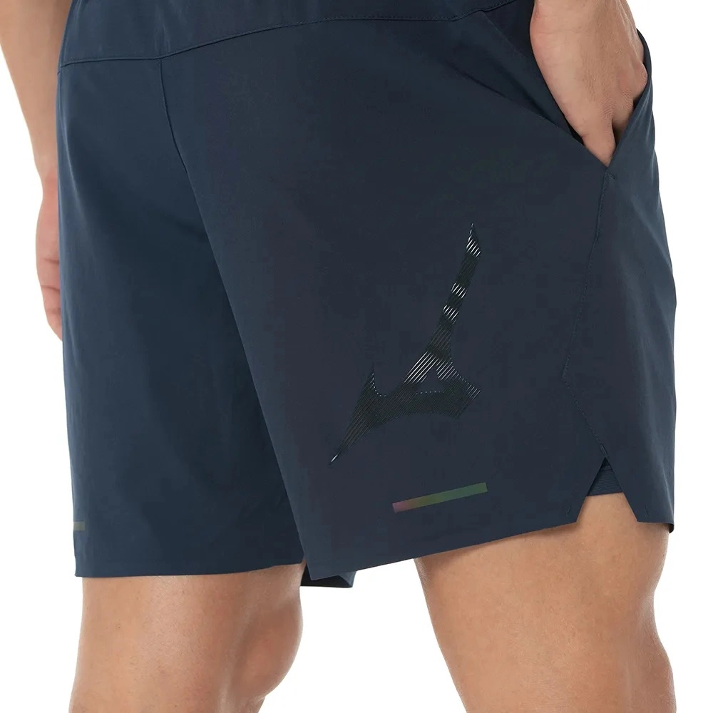 なみなみ2 Short Mizuno 2 x 1 High 2 feminino azul marinho | Kenpo Sports