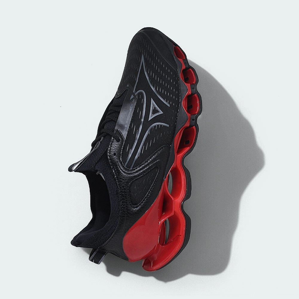 Tenis Mizuno Wave Prophecy 14 masculino preto e vermelho