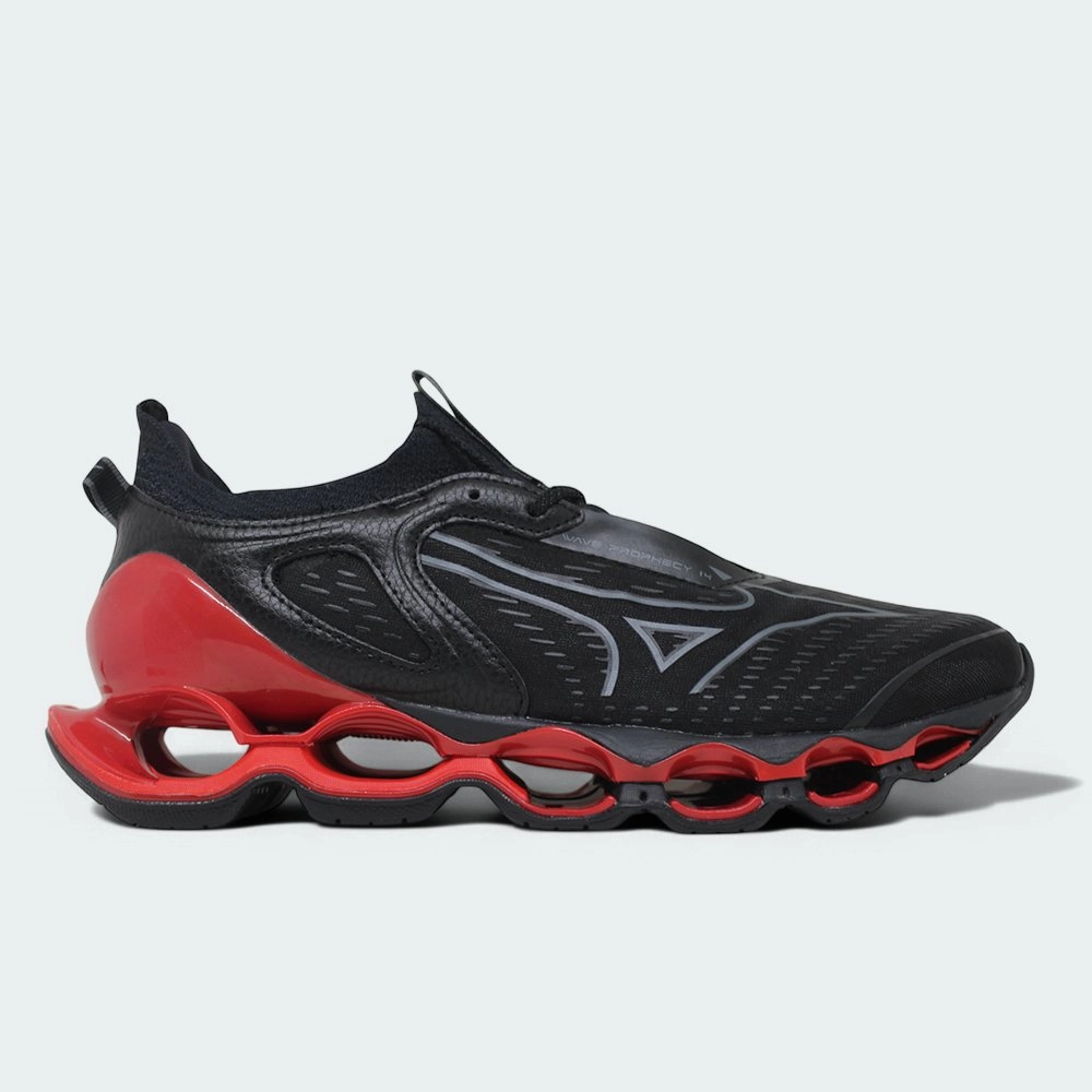 tênis mizuno wave prophecy 14 masculino preto vermelho | Kenpo Sports