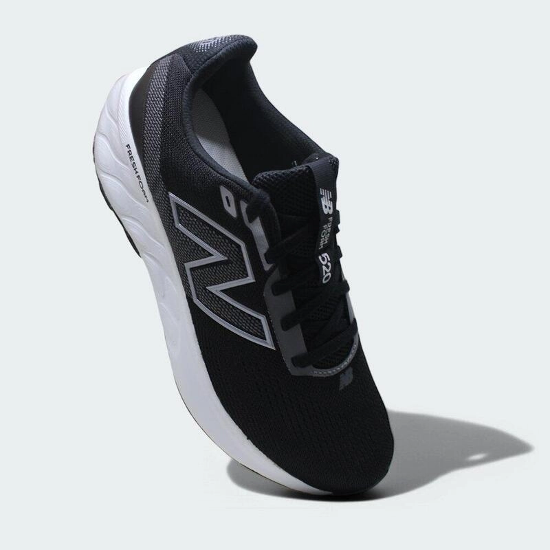 tênis new balance fresh foam 520v9 masculino preto branco Kenpo
