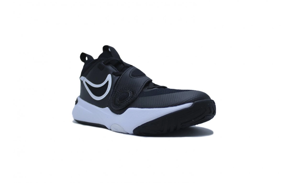 11点　ナイキ Tênis Nike Team Hustle D11 PS Unissex Infantil Preto e Branco